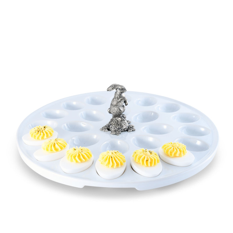 Garden Friends Stoneware Egg Platter