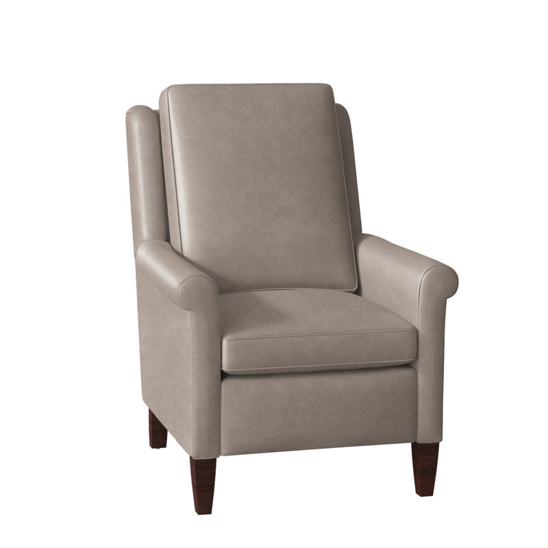 Fauteuil inclinable standard Timber, Cuir véritable brume empyréenne, Acajou, Manuel