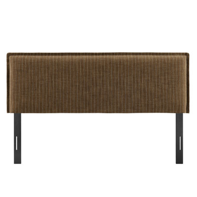 Bentleyville Striped Linen Blend Queen Size Headboard In Earth Stripe