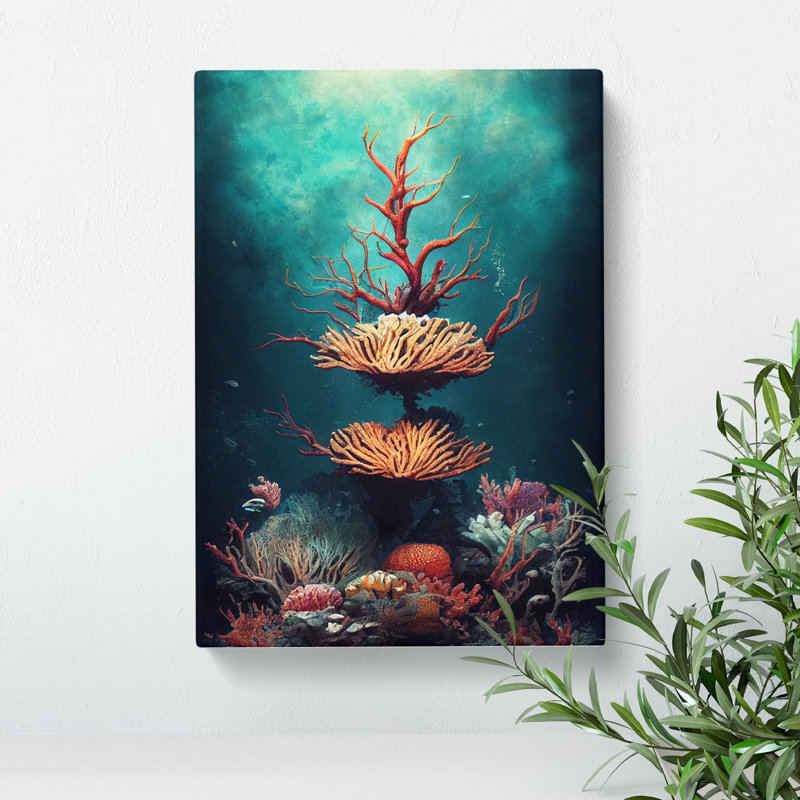 The Beautiful Coral Reef - Wrapped Canvas Print, 50cm H x 35cm W x 3cm D