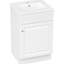 Meuble-lavabo blanc de 20 po. Armoire avec porte. Lavabo en céramique et texture facile. Pour. Tablettes. Finition lisse-496930009-496930008