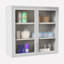 Armoire de rangement murale avec portes en verre et 2 tablettes réglables-904400061