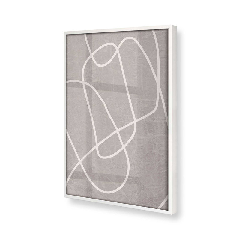 Silent Journey v2, Papier avec cadre simple opaque blanc, H 37 po x l 25 po x P 1,25 po