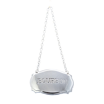Decanter Label Chippendale Design Bourbon