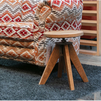 Meansville Solid Wood Accent Stool