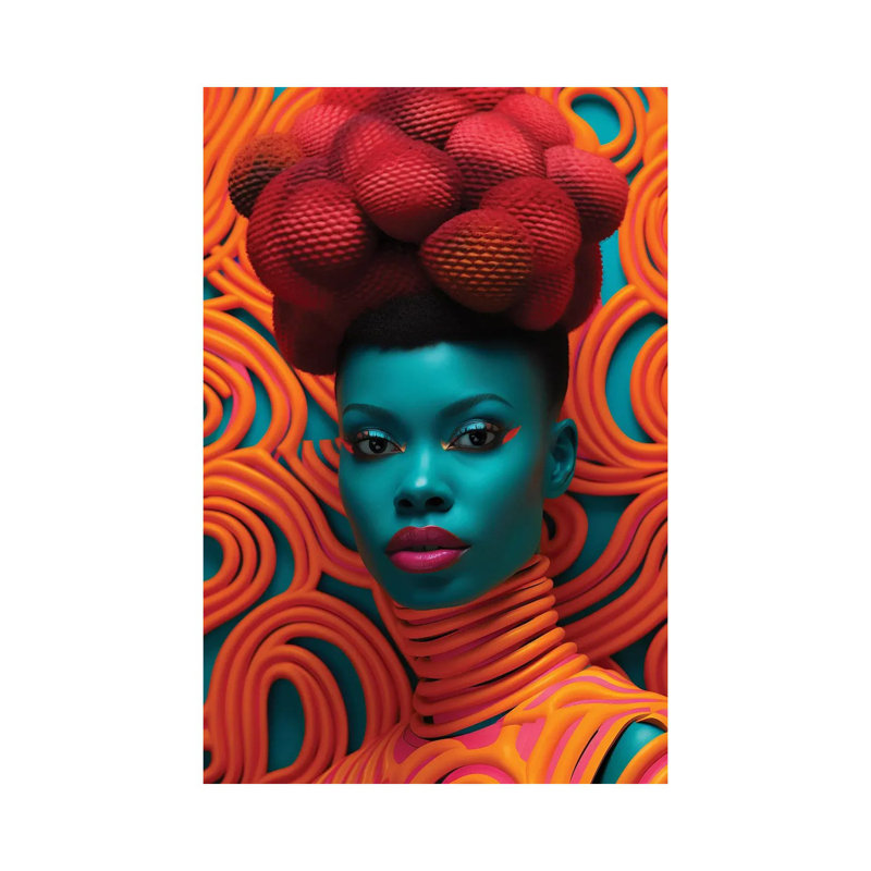 «African High Fashion IV», reproduction d'art sur toile encadrée, Toile tendue, Ne s’applique pas, H 18 po x l 12 po