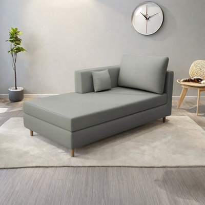 Modern minimalist faux leather recliner