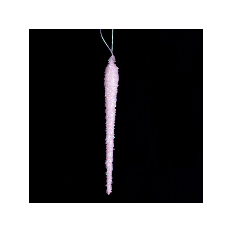 Finial Ornament, 20cm H x 5cm W x 5cm D, White Iridescent