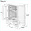 Buffet Cabinet with Single Glass Door, Adjustable Shelf &amp; Bell Handle | E1 MDF | UV Paint Finish