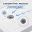 Base de douche L 48 po x l 32 po avec drain en acier inoxydable, plateau et plateau de douche antidérapants avec surface solide, drain central