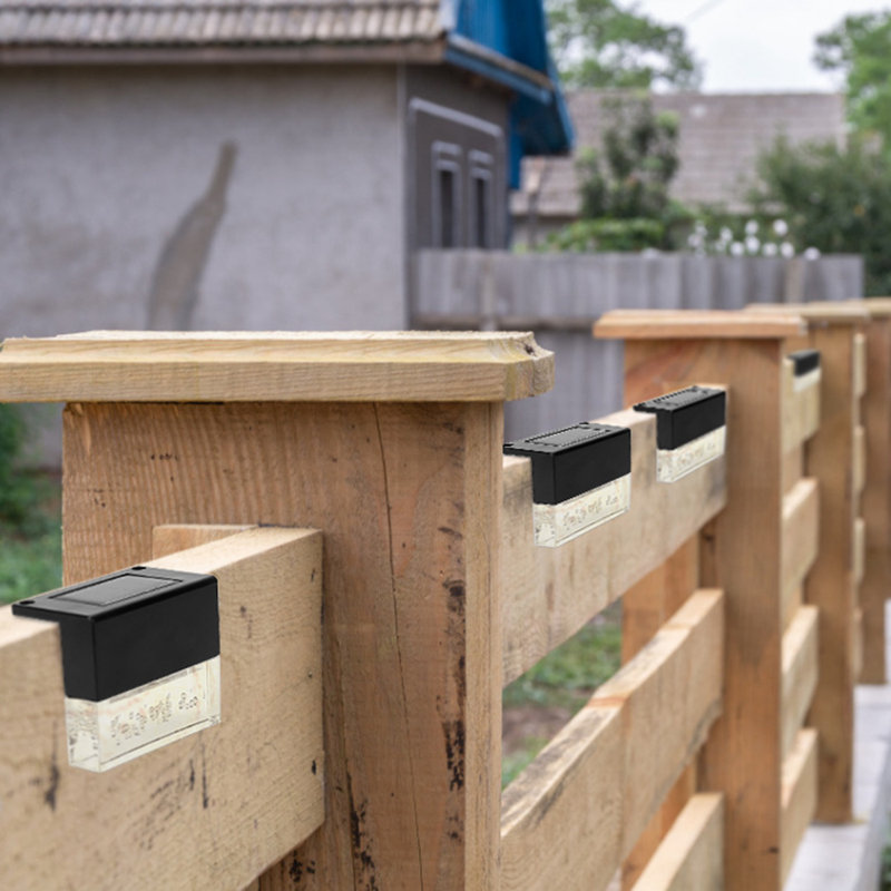 Solar Deck Lights Fence Lamps IP55 Waterproof with 2 Lighting Modes