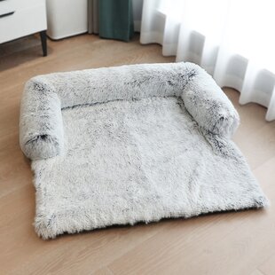 Calming Dog Bed Fluffy Plush Pet Sofa Couch Cover Pads Furniture Protector Mats