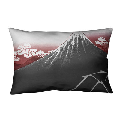 Coussin lombaire en lin katsushika hokusai, lightning