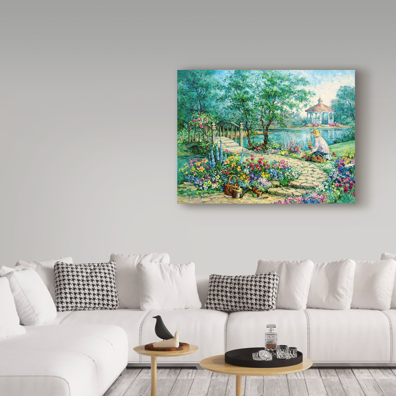 «Garden Allure» par Barbara Mock, reproduction sur toile, H 35 po x l 47 po x P 2 po
