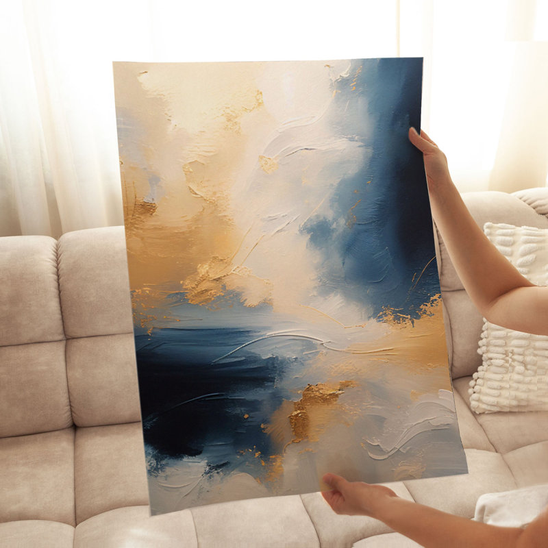 «Abstract Brushstroke Elegance I», reproduction d'art non encadrée, H 30 po x l 20 po