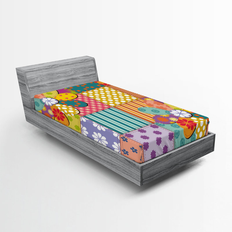 Multicolore motif de pois multicolores Ambesonne, Ensemble literie pour lit simple