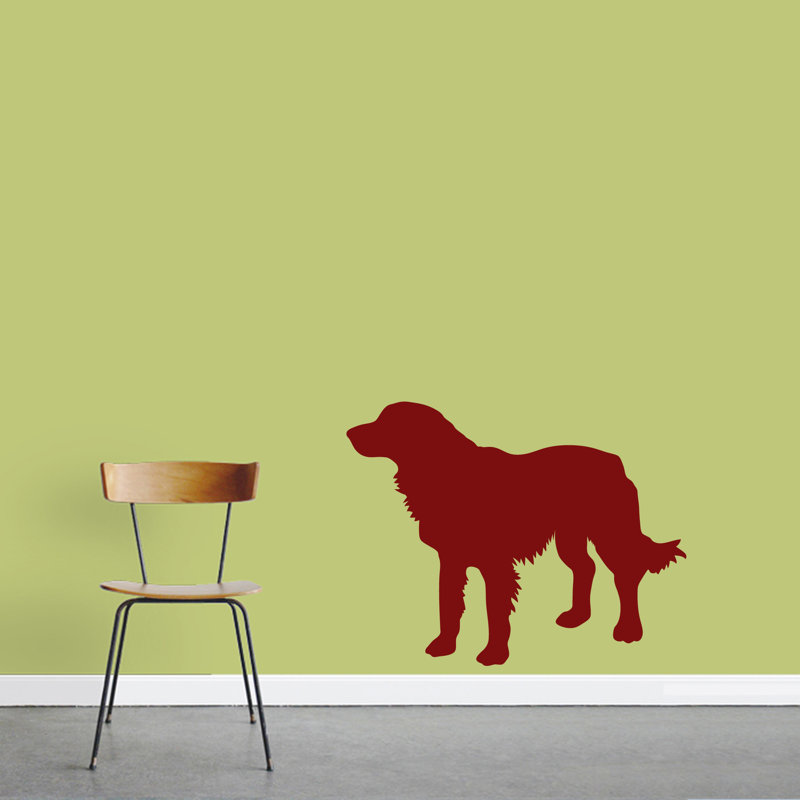 Décalcomanie murale silhouette de golden retriever Turnbow, Canneberge