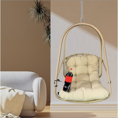Fauteuil à œufs pivotant sans support pour l'intérieur et l'extérieur en osier et rotin