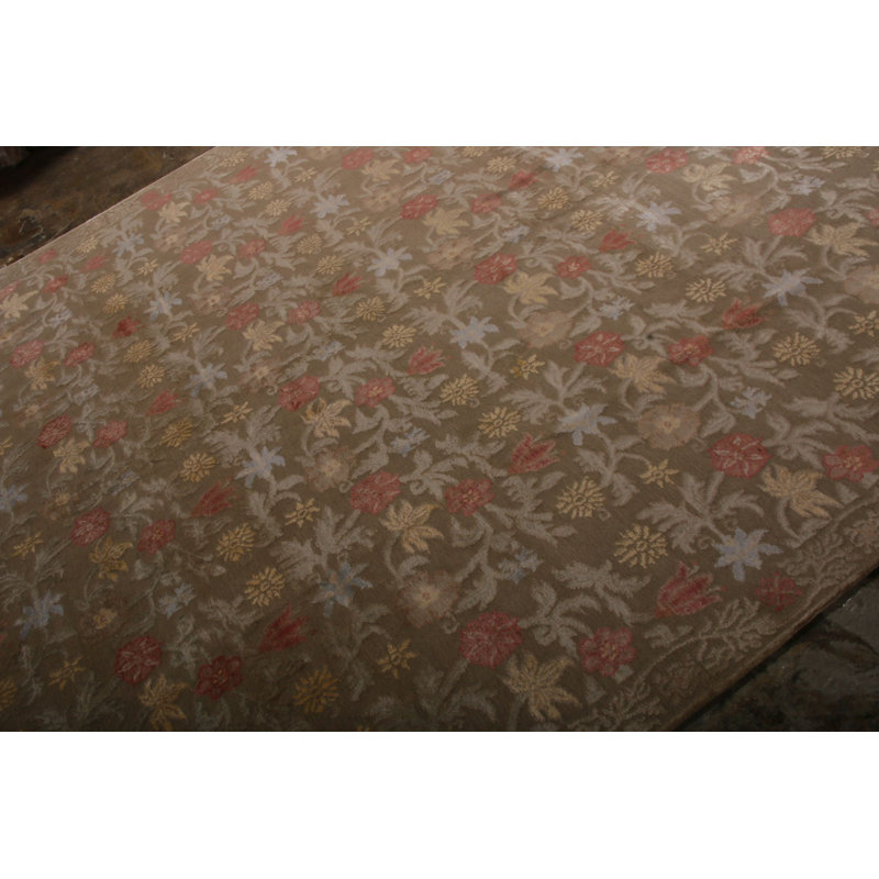 Handmade Silk and Wool Area Rug