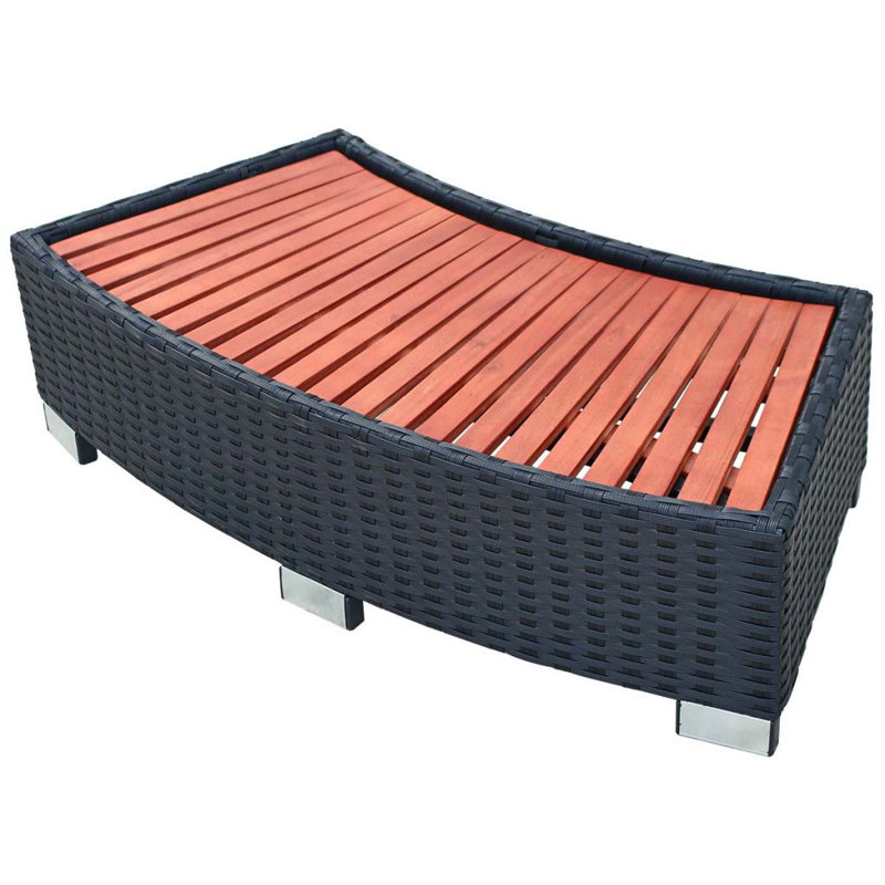 Poly Rattan Spa Step, Black