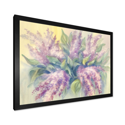 Lilas Bouquet In Vase - reproduction sur toile