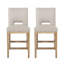 Ensemble de 2 tabourets de comptoir revêtus de tissu