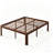 Deana 14'' Metal Platform Bed with Walnut Wood Grain,  Heavy Duty Structure Support to 2500lbs, Easy Assembly-1033107317