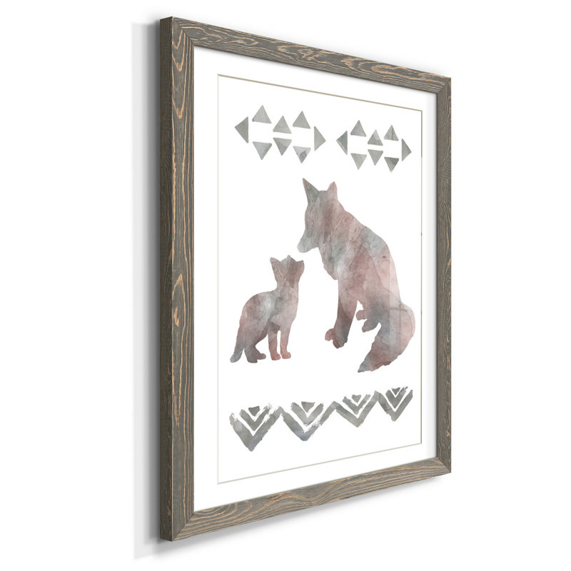 Little Lady Den Foxes - Reproduction d'art sur papier encadrée, H 44 po x l 31 po x P 1 po, gris