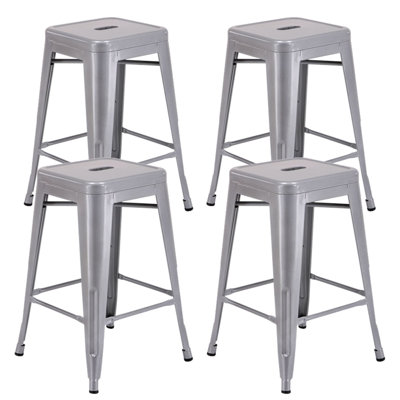 Juddson 24" Counter Stool with Metal Frame,Bar Stools Set Of 4 Indoor-Outdoor Stool