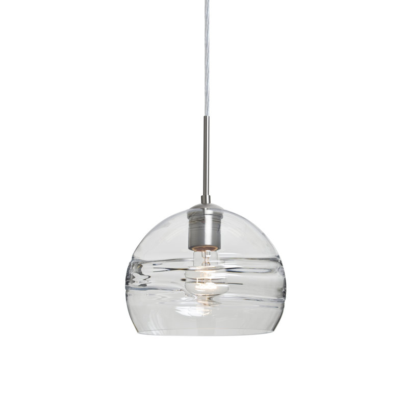 Grajeda 1 - Light Single Pendant, Satin Nickel, Clear
