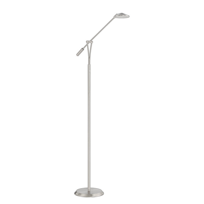 Lampe sur pied Ikeam, Nickel satiné, Nickel satiné