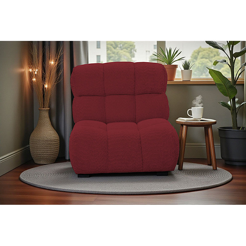 Upholstered Swivel Accent Chair, Red