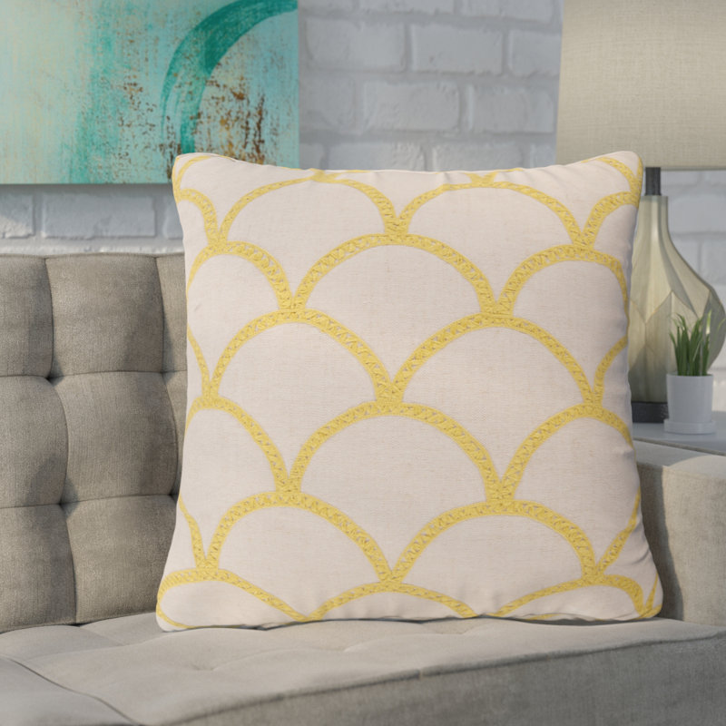 Coussin décoratif à chevauchement, H 18 po x l 18" x P 4 po, Coquelicot, Polyester