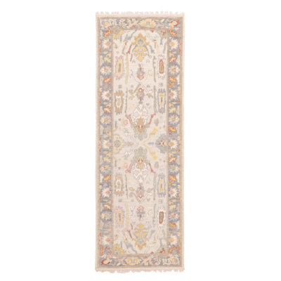 Modern Oushak  Grey Rug 2'8" x 7'11"