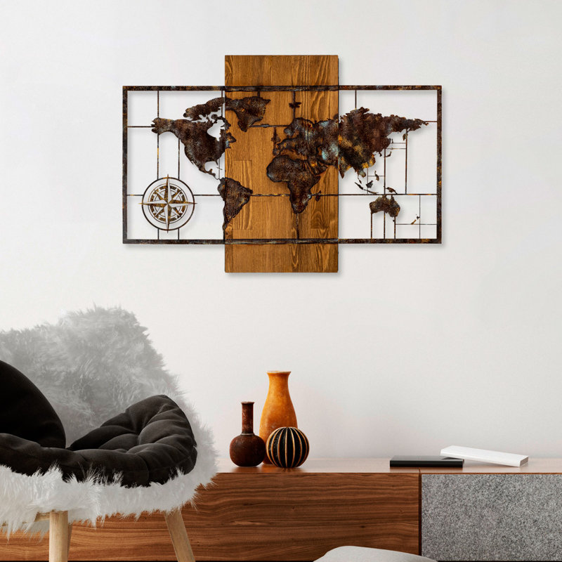 Accessoire mural décoratif en bois