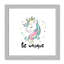 «Be Unique», impression sur papier licorne-47848670-47848659
