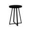 Élégante table d'appoint en métal et en stratifié noir pour espace de bureau moderne