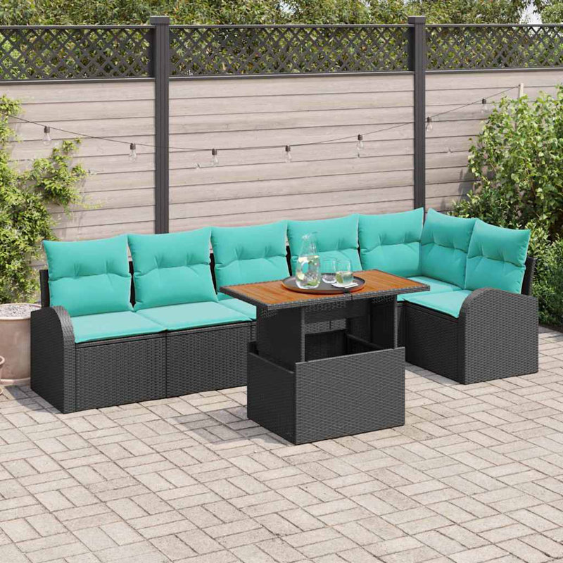 Ensemble de canapé de jardin avec rangement 7 pièces vidaXL