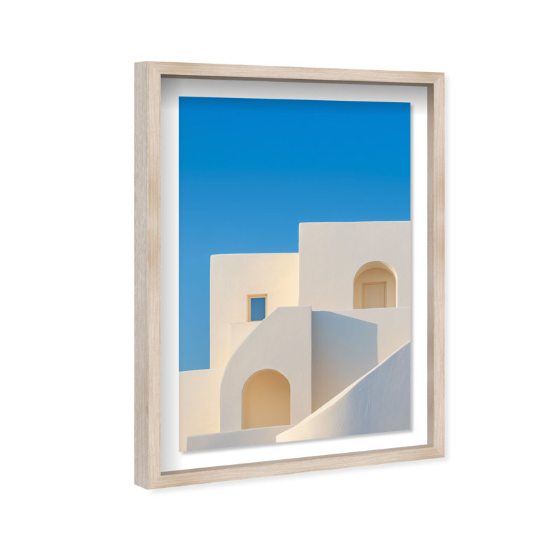 Island Minimalism Print by Oliver Gal, 46.5"H x 31.5"W, Natural Oak Shadowbox
