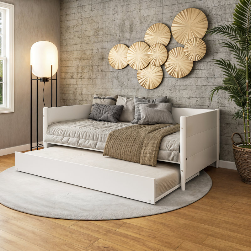 Camello Twin Daybed with Trundle, White