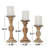 Mango Wood Turned Style Pillar Candle Holders-2145879315