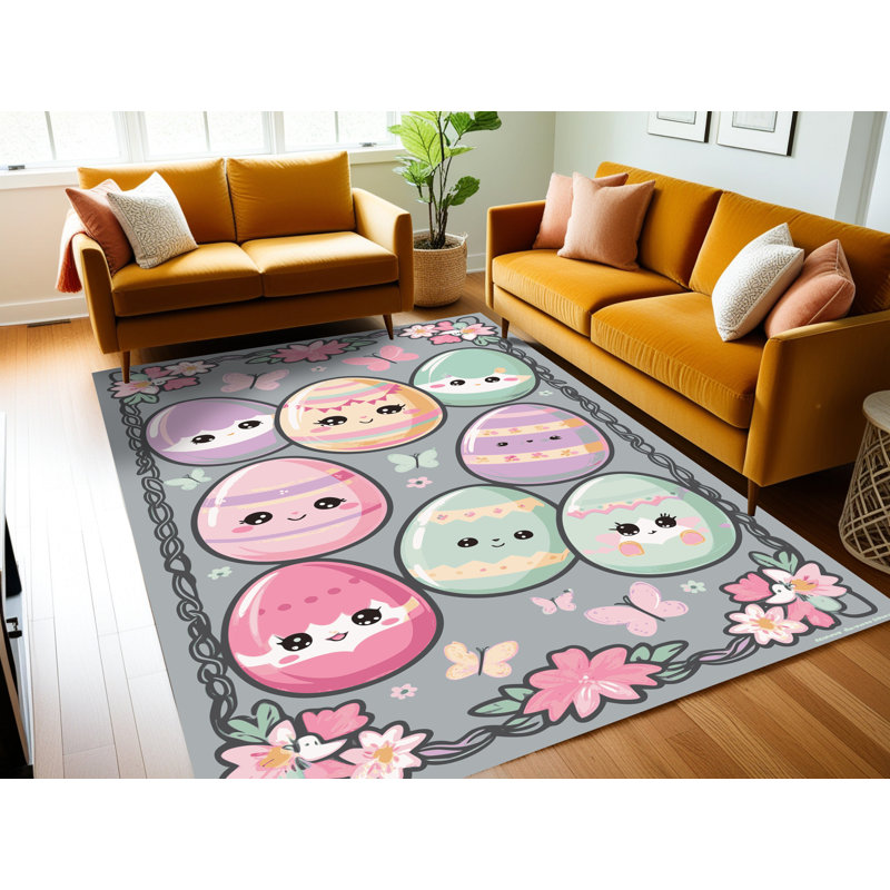 Le tapis des Fêtes de Pâques Printemps Aisle®, Rectangulaire 7 pi x 10 pi