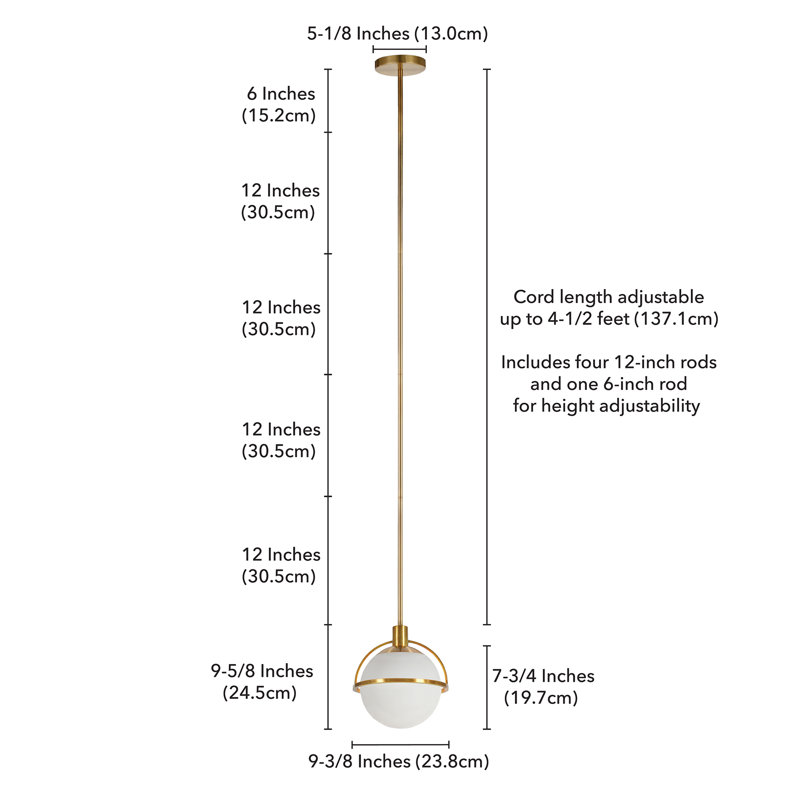 Chaviano 1 - Light Single Pendant, Brass