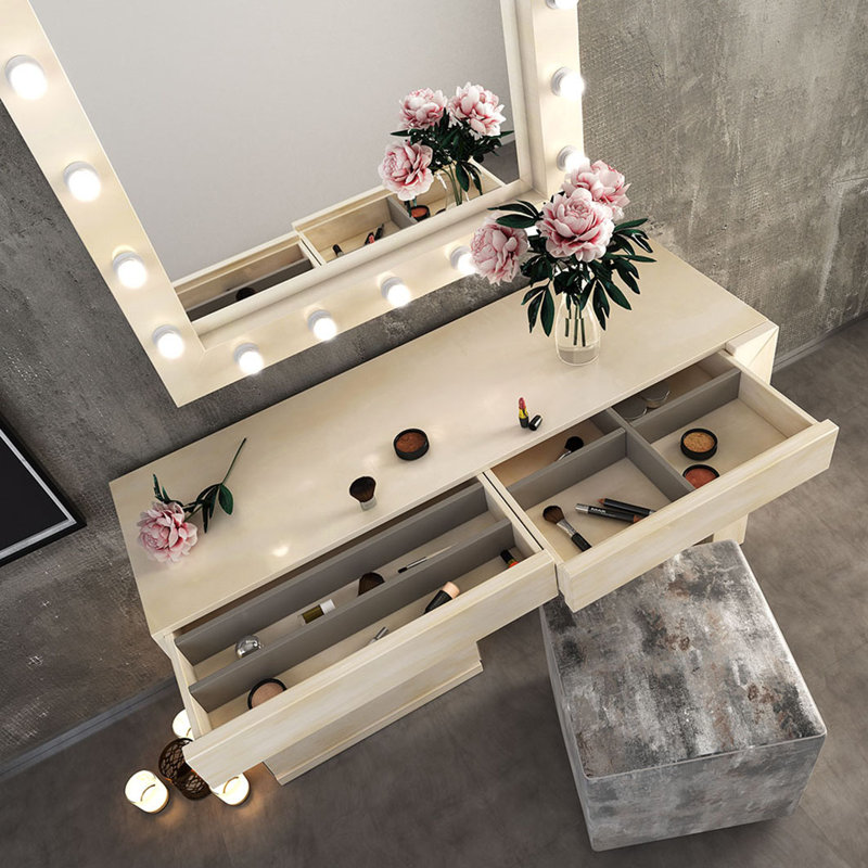 Ensemble de coiffeuse avec tabouret