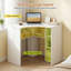 Wrought Studio? Bureau d'ordinateur en L avec tablettes de rangement Tablette réglable pour bureau à domicile-1745802076