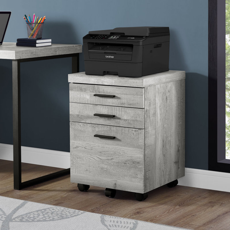 File Cabinet, Rolling Mobile, Storage Drawers, Printer Stand, Office, Work, Laminate, Contemporary, Modern, Gray