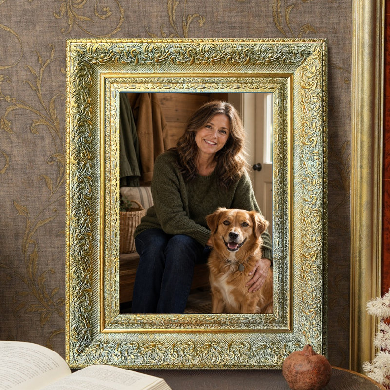5" x 7" Antique Gold 1PC Graduation Picture Frame for Pet Photo Display