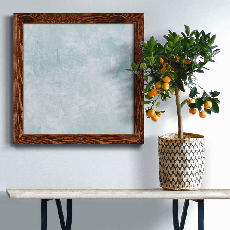 «Drifting Blue II», toile encadrée de qualité supérieure - prête à être accrochée, Érable, H 35,5 po x l 35,5 po x P 1,5 po