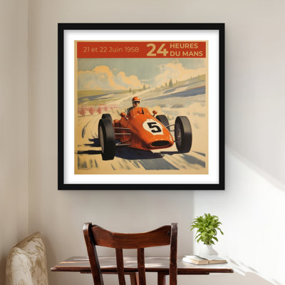Number 5 - Contemporary Framed Matted Print for Home Decor