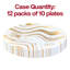 Assiettes à salade en plastique blanc à vagues dorées (19 cm) - 120 assiettes